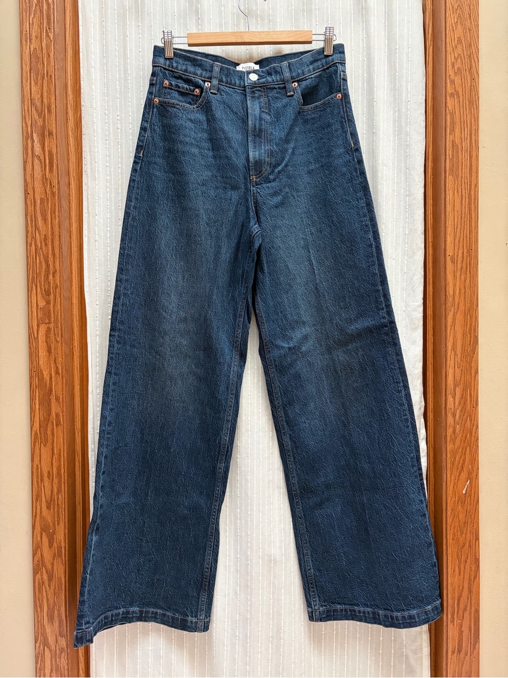 🔆Pistola Lana High Rise Ultra Wide Leg Jeans Size 28 Elevation Dark Indigo Wash